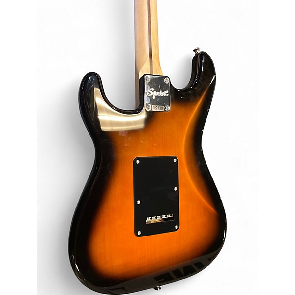 Used Squier Stratocaster HSS 2 Tone Sunburst Solid Body Electric Guitar