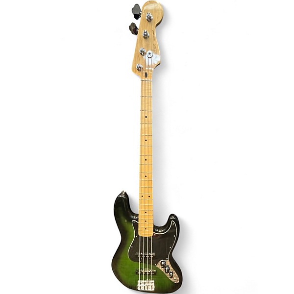 Used Fender Player Jazz Bass GREEN BURST Electric Bass Guitar