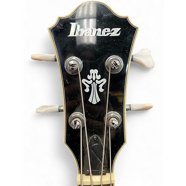 Used Ibanez AFB200 Trans Black Electric Bass Guitar