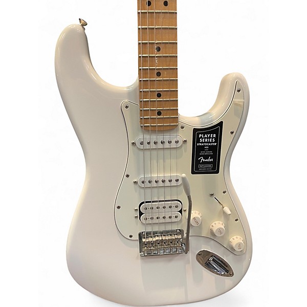 Used Fender Player Stratocaster HSS Polar White Solid Body Electric Guitar