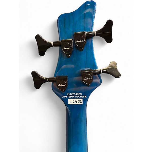Used Jackson X Series Spectra Bass SBXQ IV Amber Blue Burst Electric Bass Guitar