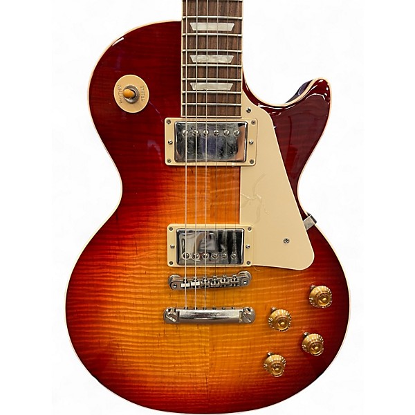 Used Gibson LES PAUL STANDARD '50s AAA Flame Top Heritage Cherry Sunburst Solid Body Electric Guitar