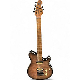 Used Ernie Ball Music Man Axis Super Sport Satin Flame Top Charcoal Cloud Solid Body Electric Guitar