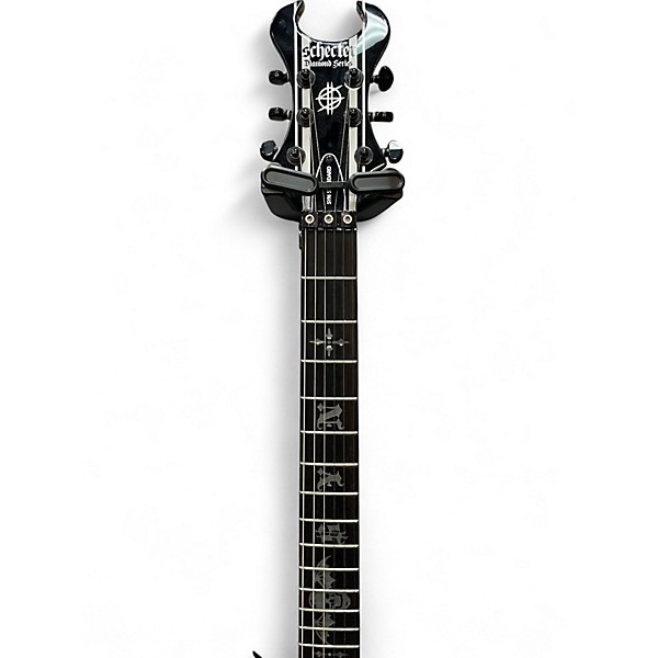 Used Schecter Guitar Research Synyster Gates Signature Custom S black pin stripes Solid Body Electric Guitar