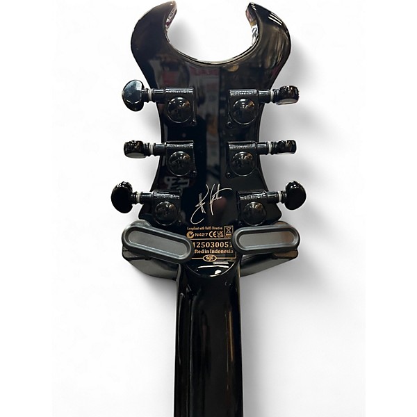 Used Schecter Guitar Research Synyster Gates Signature Custom S black pin stripes Solid Body Electric Guitar