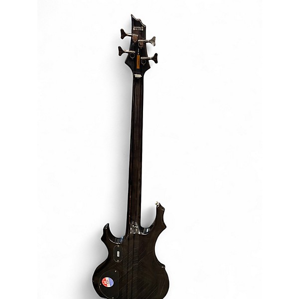 Used ESP LTD F414FM QUILTED BLACK Electric Bass Guitar