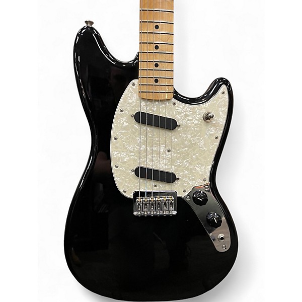 Used 2018 Fender Modern Player Mustang Black Solid Body Electric Guitar