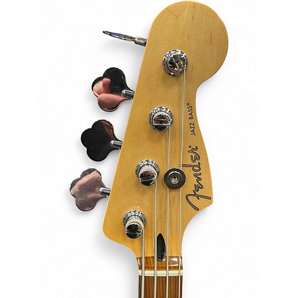 Used Fender Player Jazz Bass Silver Sparkle Electric Bass Guitar