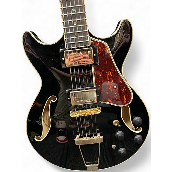 Used Ibanez AMH90-BK Black Hollow Body Electric Guitar