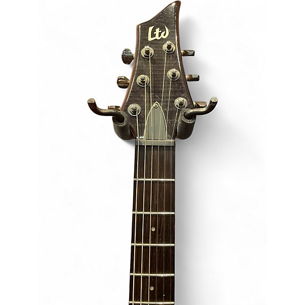 Used ESP LTD F-100FM Black Solid Body Electric Guitar