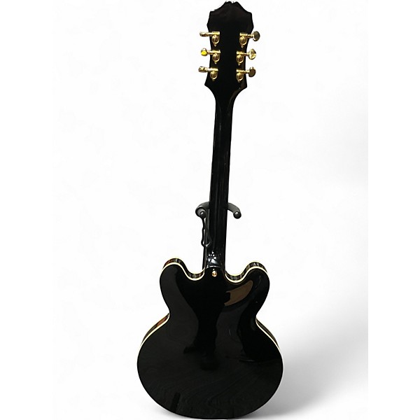 Used Epiphone Sheraton II Black and Gold Hollow Body Electric Guitar