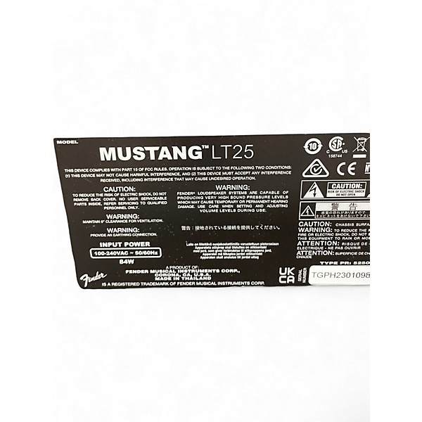 Used Fender Mustang LT25 25W 1x8 Guitar Combo Amp