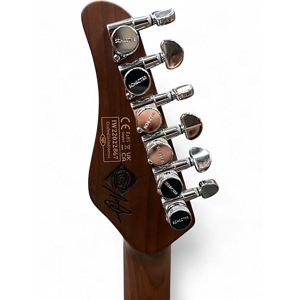 Used Schecter Guitar Research NICK JOHNSTON PT Seafoam Green Solid Body Electric Guitar