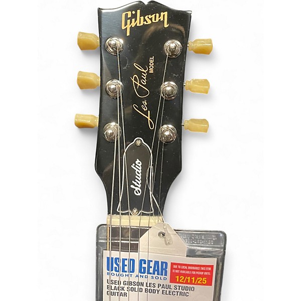 Used Gibson Les Paul Studio Black Solid Body Electric Guitar