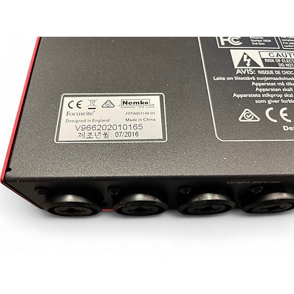 Used Focusrite Scarlett 18i20 Audio Interface