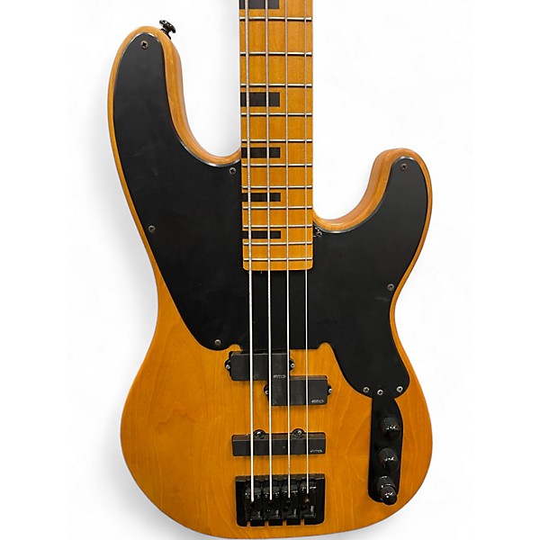 Used Schecter Guitar Research Model T Aged Natural Electric Bass Guitar