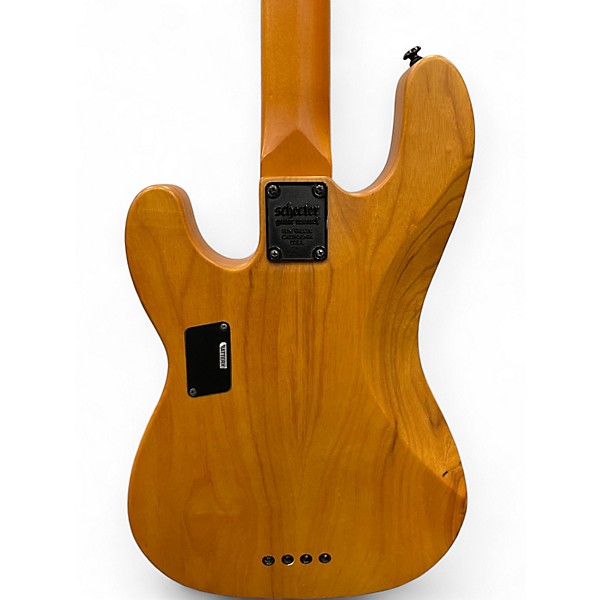 Used Schecter Guitar Research Model T Aged Natural Electric Bass Guitar
