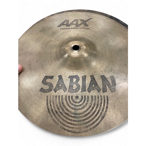 Used SABIAN 13in AAX Fusion Hi Hat Pair Cymbal