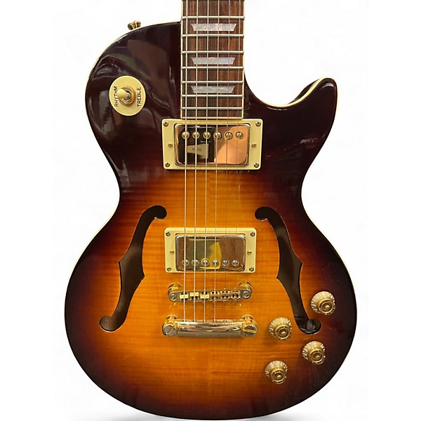 Used 2000 Epiphone ES Les Paul Sunburst Hollow Body Electric Guitar