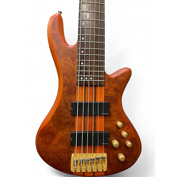 Used Schecter Guitar Research Stiletto Studio 6 String Natural Electric Bass Guitar