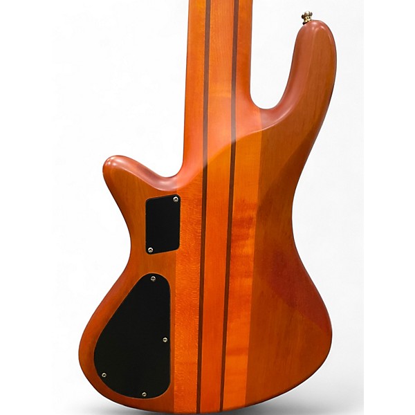 Used Schecter Guitar Research Stiletto Studio 6 String Natural Electric Bass Guitar