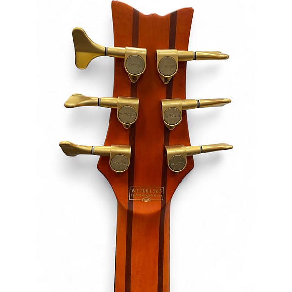 Used Schecter Guitar Research Stiletto Studio 6 String Natural Electric Bass Guitar