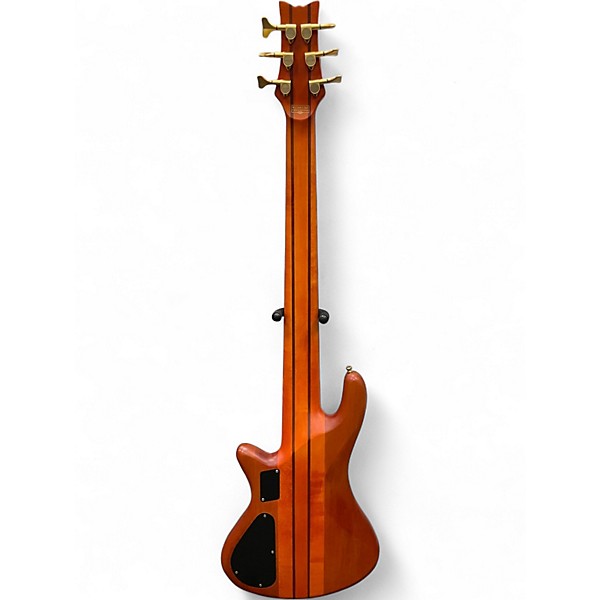 Used Schecter Guitar Research Stiletto Studio 6 String Natural Electric Bass Guitar