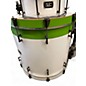 Used SJC Drums 5 Piece CUSTOM 4PC SHELL PACK WHITE AND GREEN Drum Kit