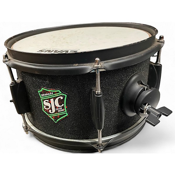 Used SJC Drums 10in SIDE SNARE THRASH CAN BLACK Drum