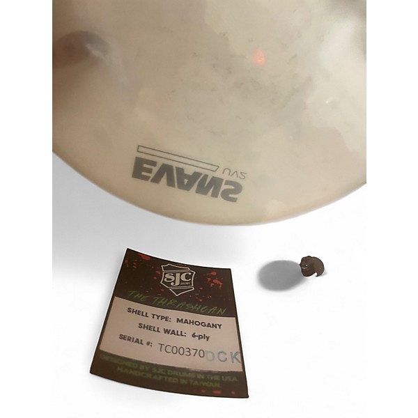 Used SJC Drums 10in SIDE SNARE THRASH CAN BLACK Drum