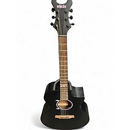 Used Schecter Guitar Research MGK ACOUSTIC Black Acoustic Electric Guitar