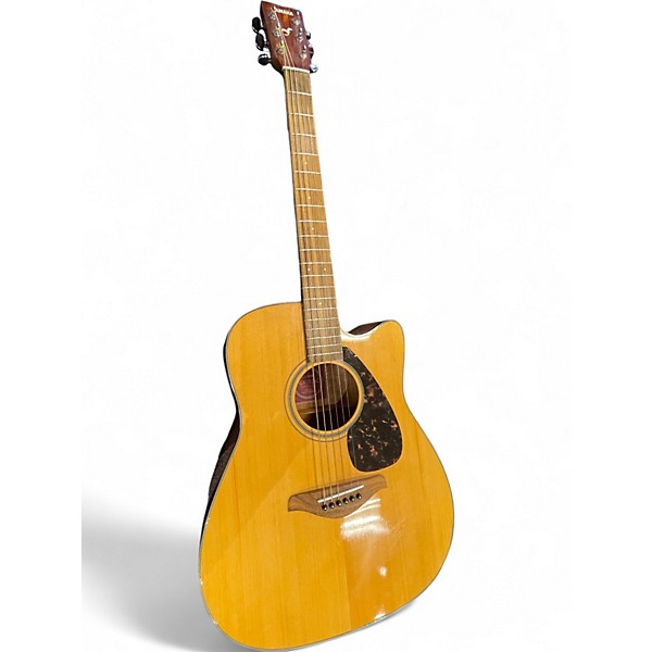 Used Yamaha FGX700SC Natural Acoustic Electric Guitar