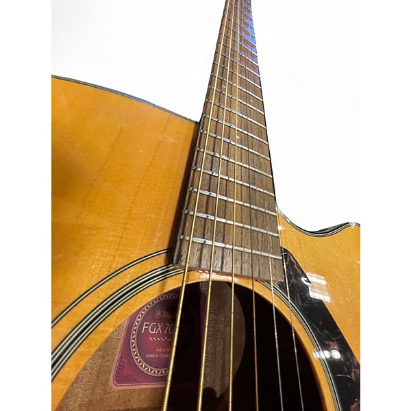 Used Yamaha FGX700SC Natural Acoustic Electric Guitar