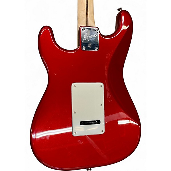 Used Squier Standard Stratocaster Candy Apple Red Metallic Solid Body Electric Guitar