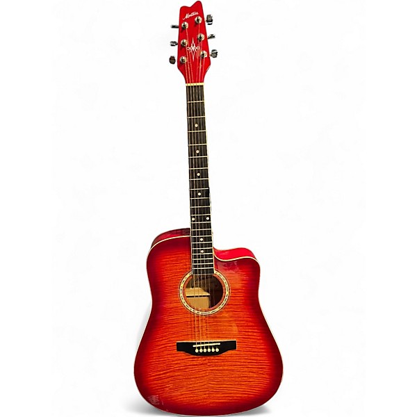 Used Montana EM105C Red Acoustic Electric Guitar