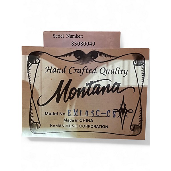 Used Montana EM105C Red Acoustic Electric Guitar