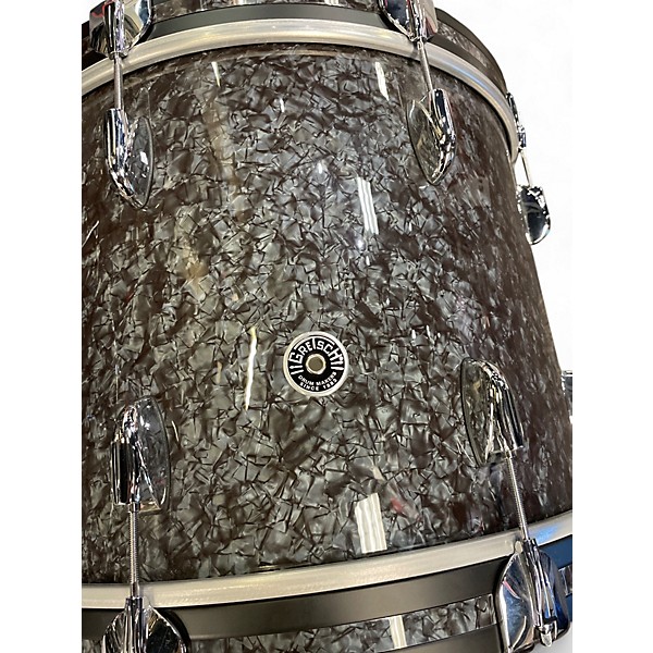 Used Gretsch Drums 3 Piece Brooklyn Series Shell Pack Kit USA Made Black Marine Pearl Drum Kit