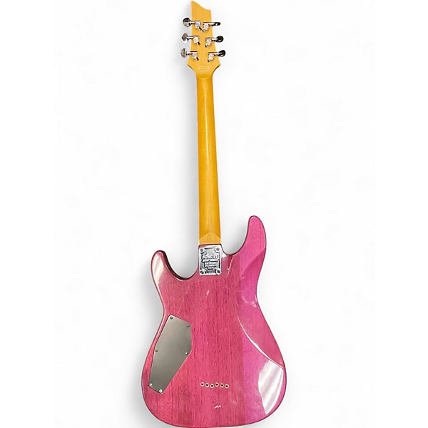 Used Schecter Guitar Research Omen Extreme 6 Trans Hot Pink Burst Solid Body Electric Guitar