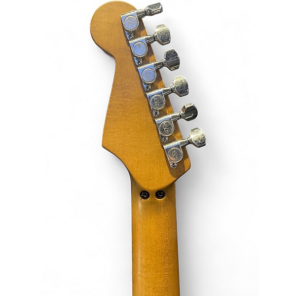 Used EVH Striped Series Frankie Relic Red with Black and White Stripes Solid Body Electric Guitar