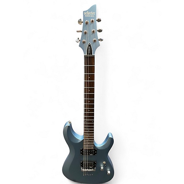 Used Schecter Guitar Research C-6 Deluxe Ice Blue Metallic Solid Body Electric Guitar