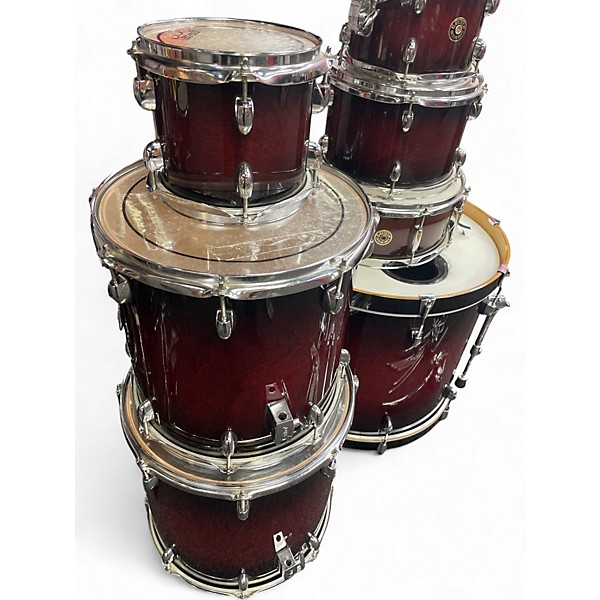 Used Gretsch Drums 7 Piece Catalina Maple Dark Cherry Burst Drum Kit