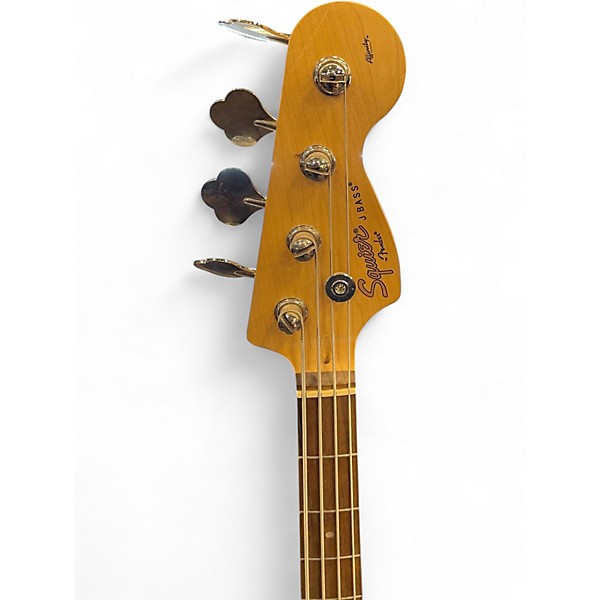 Used Squier Affinity Jazz Bass Metallic Silver Electric Bass Guitar