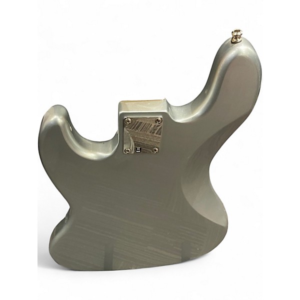 Used Squier Affinity Jazz Bass Metallic Silver Electric Bass Guitar