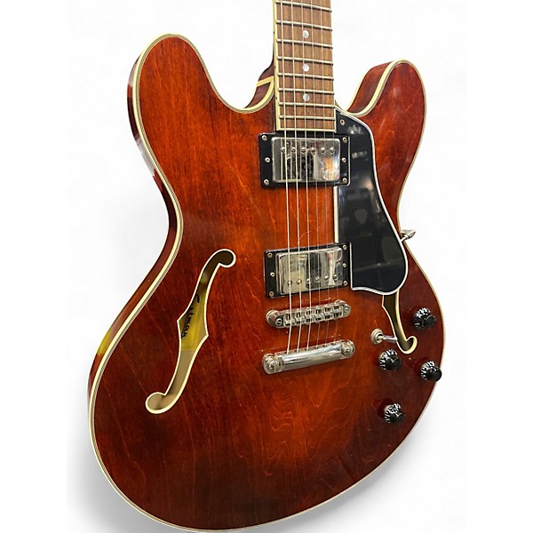 Used Eastman T386 Worn Cherry Hollow Body Electric Guitar