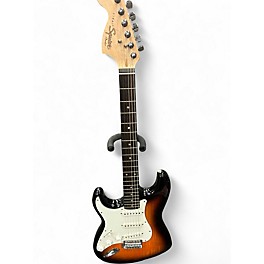 Used Squier Affinity Stratocaster Left Handed 3 Tone Sunburst Electric Guitar