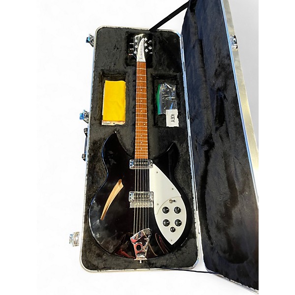 Used Rickenbacker 330 Black Onyx Hollow Body Electric Guitar