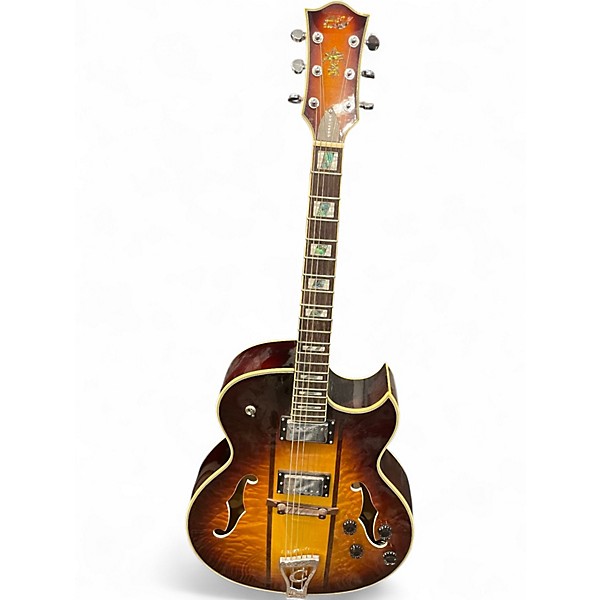 Used Iyv IJZ-500 2 Color Sunburst Hollow Body Electric Guitar