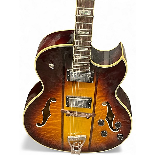 Used Iyv IJZ-500 2 Color Sunburst Hollow Body Electric Guitar