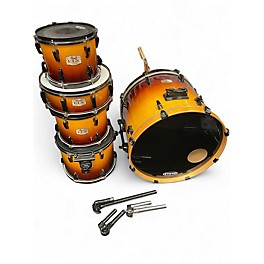 Used Pearl 5 Piece Export ELX Amber Fade Black Hardware Drum Kit