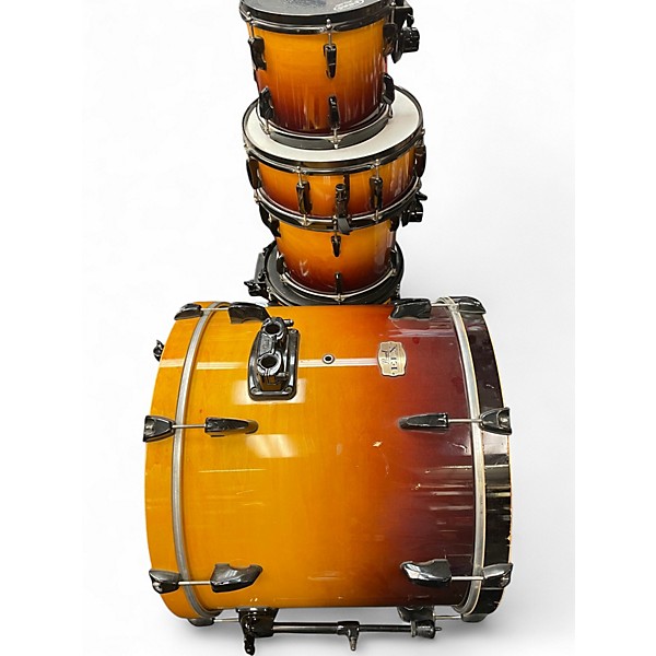 Used Pearl 5 Piece Export ELX Amber Fade Black Hardware Drum Kit